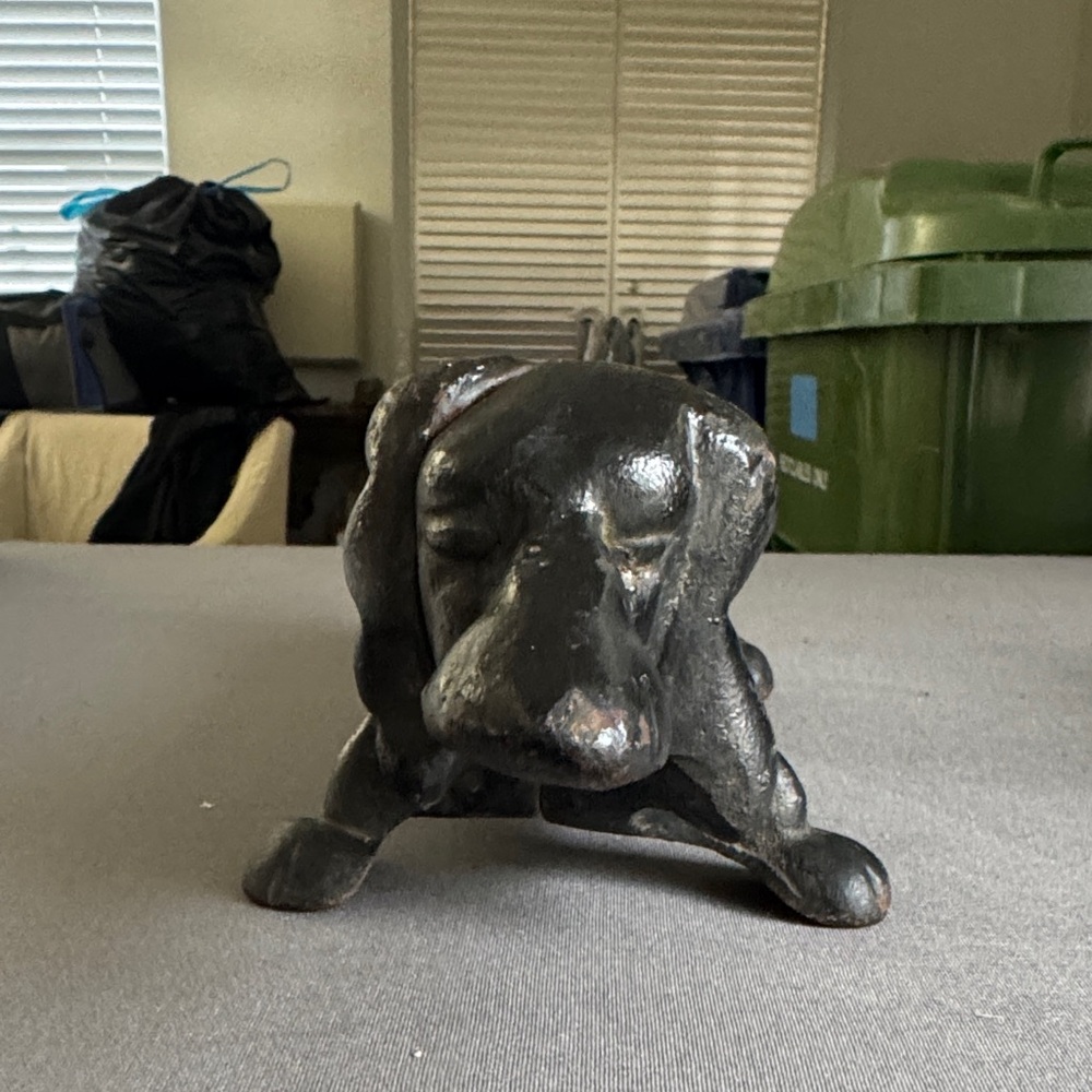 Cast Iron Dachshund Boot Scraper Doorstop - Picture 2 of 5